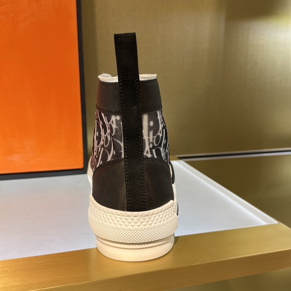 🚨 CHRISTIAN DIOR HIGH TOP SNEAKERS Black and White Dior Oblique Canvas 🚨👟 - Picture 5 of 11